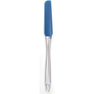 Norpro Silicone Jar/Icing Spatula, Blue, 10.5in/26.5cm, Narrow Spatula